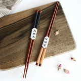 2 Pairs Handmade Japanese Natural Chestnut Wood Chopsticks