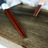 2 Pairs Handmade Japanese Natural Chestnut Wood Chopsticks